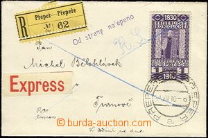 61613 - 1910 Reg and Express letter with return receipt, with Mi.174
