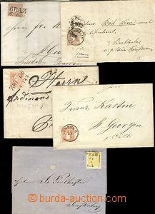 61676 - 1859-61 comp. 10 pcs of folded letters or cover, franked wit