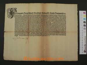 61733 - 1562 FERDINAND II, Archduke of Austria (1529–1595), govern