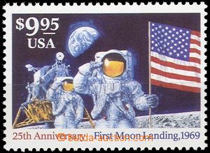 61869 - 1994 express stmp issued to 25. Anniv first man on the Moon,