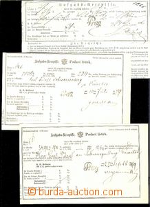 61880 - 1866-79 comp. 3 pcs of printed receipts, sent to prince Lobk