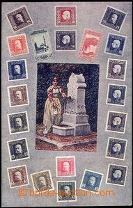 61882 - 1917 Známky Bosny a Hercegoviny (s FJI) na barevné pohledn