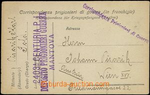 61900 - 1919 AUSTRIA, zajatecká pošta, lístek od rakouského zaja