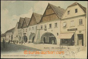 61923 - 1902 Úštěk (Auscha) - shops with podloubím; long address