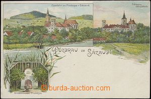 61937 - 1900 Sázava - lithography; long address, Un, very good cond