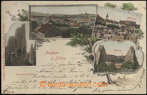 62009 - 1901 Jičín - 4-views collage; long address, Us, light bump