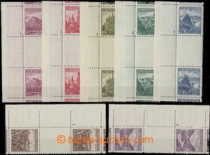 62157 - 1936 Pof.304-310Ms Country, castles, town, gutter imperforat