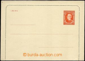 62187 - 1939 Letter card CZL1, Hlinka 1Ks, slightly bumped corners, 