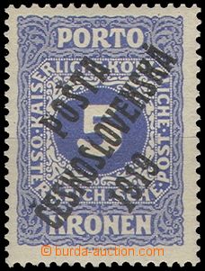 62240 -  Pof.81 Postage due stmp 5 Koruna, overprint type I, well ce