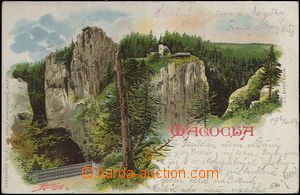 62305 - 1904 Macocha - lithography, view from Spodního little bridg
