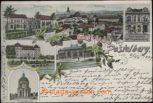 62388 - 1897 Postoloprty (Postelberg) - litografická koláž, chmel