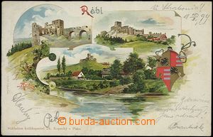 62422 - 1899 Rábí - lithography, emblem; long address, Us, good co
