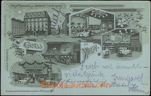 62722 - 1900 Wien - lithography, restaurant Schottenthor, interiors,