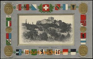 62723 - 1909 Weinfelden - znaky a pomníky kolem fotografie hradu, t