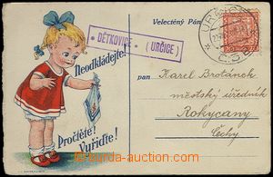 62939 - 1929 printed matter with postal agency pmk DĚTKOVICE (Urči