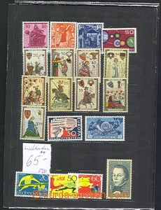 63018 - 1949-75 LIECHTENSTEIN  sbírka - partie známek, uloženo na