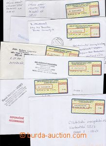 63327 - 2004-5 sestava 8ks dopisů s nálepkami pošty Brandýs n. L