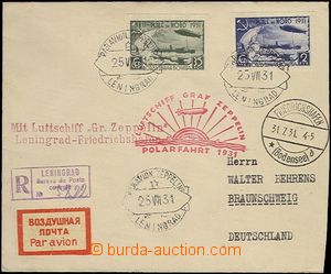 63345 - 1931 RUSSIA  Reg and airmail letter transported to Germany Z