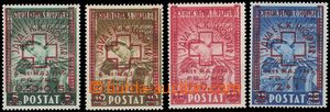 63383 - 1945 Mi.375-78 přetiskové, Červený kříž, svěží, ka