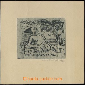63429 - 1920 VYČÍTAL Miroslav, ex libris Bořivoj Fromm, 55x47mm, 