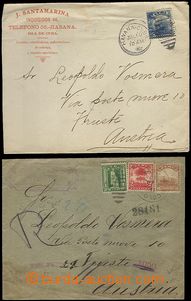 63490 - 1902 comp. 2 pcs of letters sent to Austria