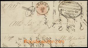 63542 - 1850 folded letter with 3 Kreuzer issue I, Mi.3 Gravuer Type