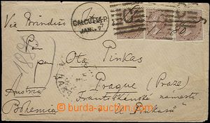 63567 - 1880 EAST INDIA  letter with 3x 1A brown (Victoria), CDS Cal