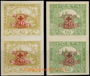 63808 -  Pof.170-171Nc Red Cross, vertical pairs, unissued, imperfor