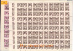 63878 -  Pof.SO1-2, Hradčany, complete 100-stamps sheets (1x used f