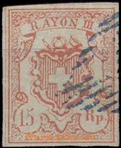 63989 - 1852 Mi.12, Rayon III., luxusní střih, fragment němého r