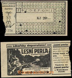 64002 - 1920 sestava 2ks jízdenek Čsl. poštovní automobilové dopravy