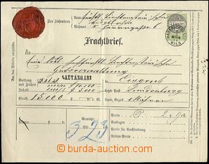 64020 - 1874 Carriage note, freight letter for railroad the first is
