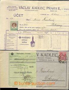 64072 - 1915 envelope incl. invoice/-s with additional-printing firm