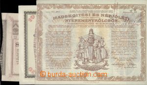 64090 - 1886-27 sestava 3ks maďarských peněžních listin, celkov