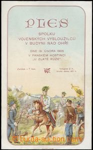 64133 - 1905 plesová pozvánka Spolku voj. vysloužilců v Budyni n