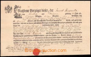 64138 - 1784 MILITARIA  zdobená tištěná vojenská listina s rako