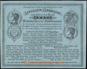 64241 - 1882 reklamní lístek drogerie U Černého psa, Brno, zelen
