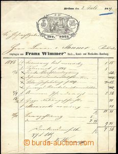 64249 - 1849 invoice with decorated heading, Franz Wimmer, book/-s a