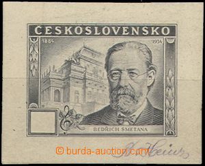 64257 - 1949 PLATE PROOF stamp. B.Smetana, Pof.515, without numeral 