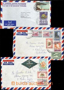 64461 - 1964-75 MALAYSIA, THAILAND  comp. 6 pcs of air-mail letters 