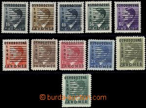 64470 - 1945 Jaroměř, 11 pcs of stamps with overprint Liberated Ja