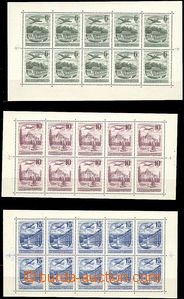 64768 - 1951 Pof.L33-36PL, Čsl. lázně, 10-bloky známek, nápicho