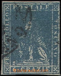 64843 - 1857 Mi.15 Lion, close margins, solid postmark, rest of hing