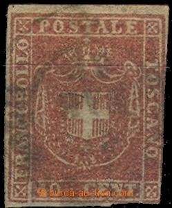 64854 - 1860 Mi.21 Znak, nepřesný střih, nálepka, kat. 200€