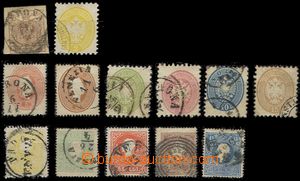 64869 - 1850-64 sestava 13ks známek, vhodné k prohlédnutí, dle d