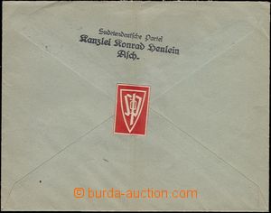 64871 - 1937 letter sent from office Sudetoněmecké side/party Konr