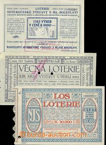 64982 - 1912 comp. 3 pcs of tickets, National union Nordbohemian in 