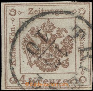 65123 - 1858 Newspaper stamp, Mi.4, Eagle, T I., very wide margins, 