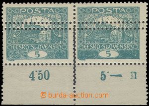 65136 -  Pof.4B, horizontal pair with lower margin and double stroke