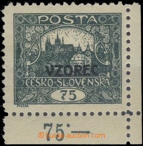 65248 -  Pof.18Lvz, vzorec na hodnotě 75h, ŘZ 10½, rohový ku